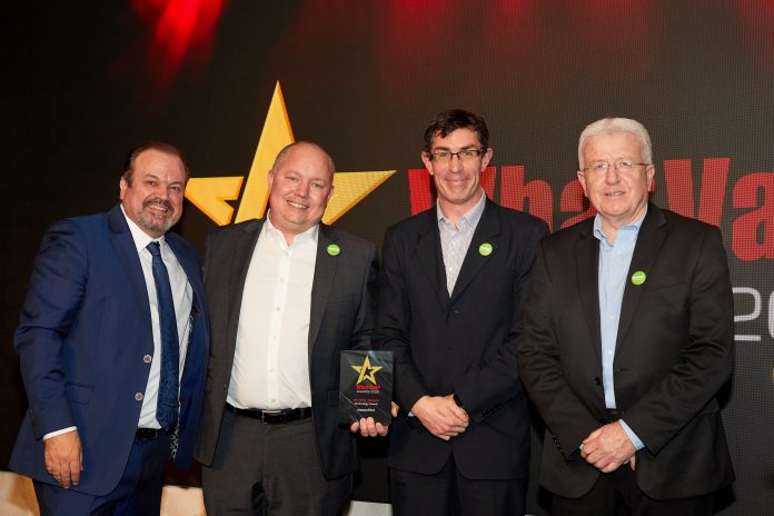 What Van Technology Award presented by actor Sean Williamson runyourfleet.com, Henley-in-Arden, fleet management, What Van Awards