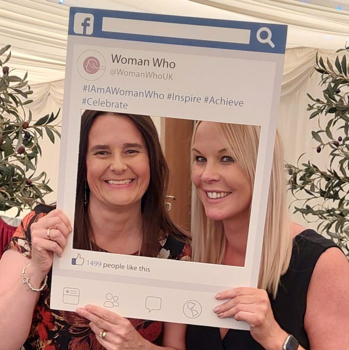 Selfie frame Cropped Amanda Chalmers, Vicki Bravington, Chalmers News PR, Shakespeare Media, Woman Who Awards