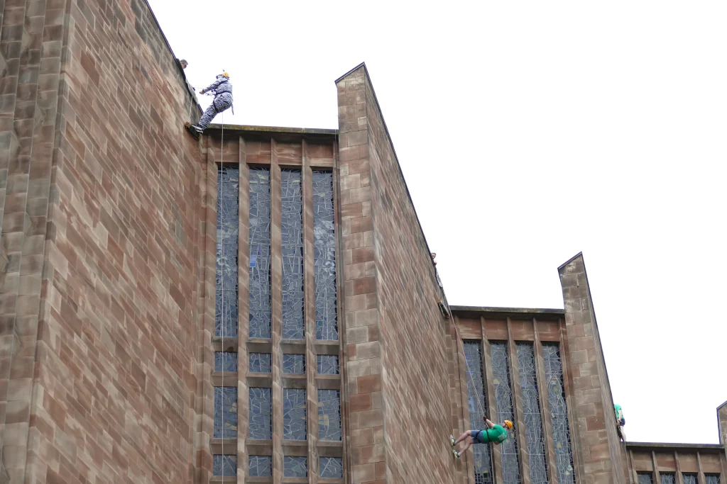 Coventry Cathedral, Feed The Hungry, Coventry Foodbank, abseil