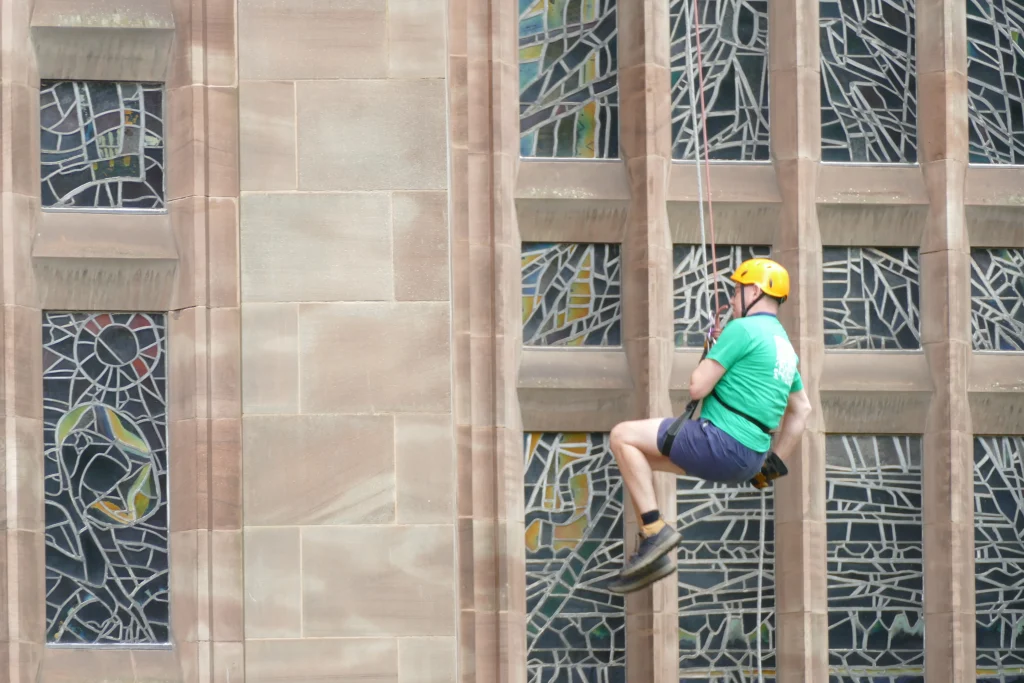 Coventry Cathedral, Feed The Hungry, Coventry Foodbank, abseil